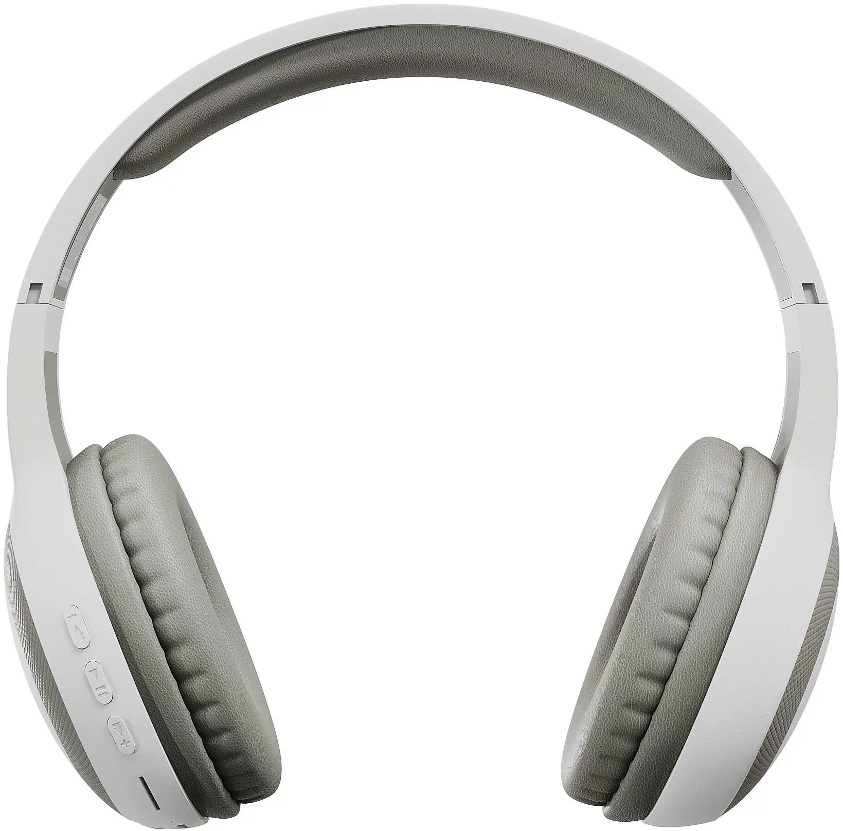 Гарнитура накладные Digma BT-15 белый/серый беспроводные bluetooth оголовье (BT-15W)