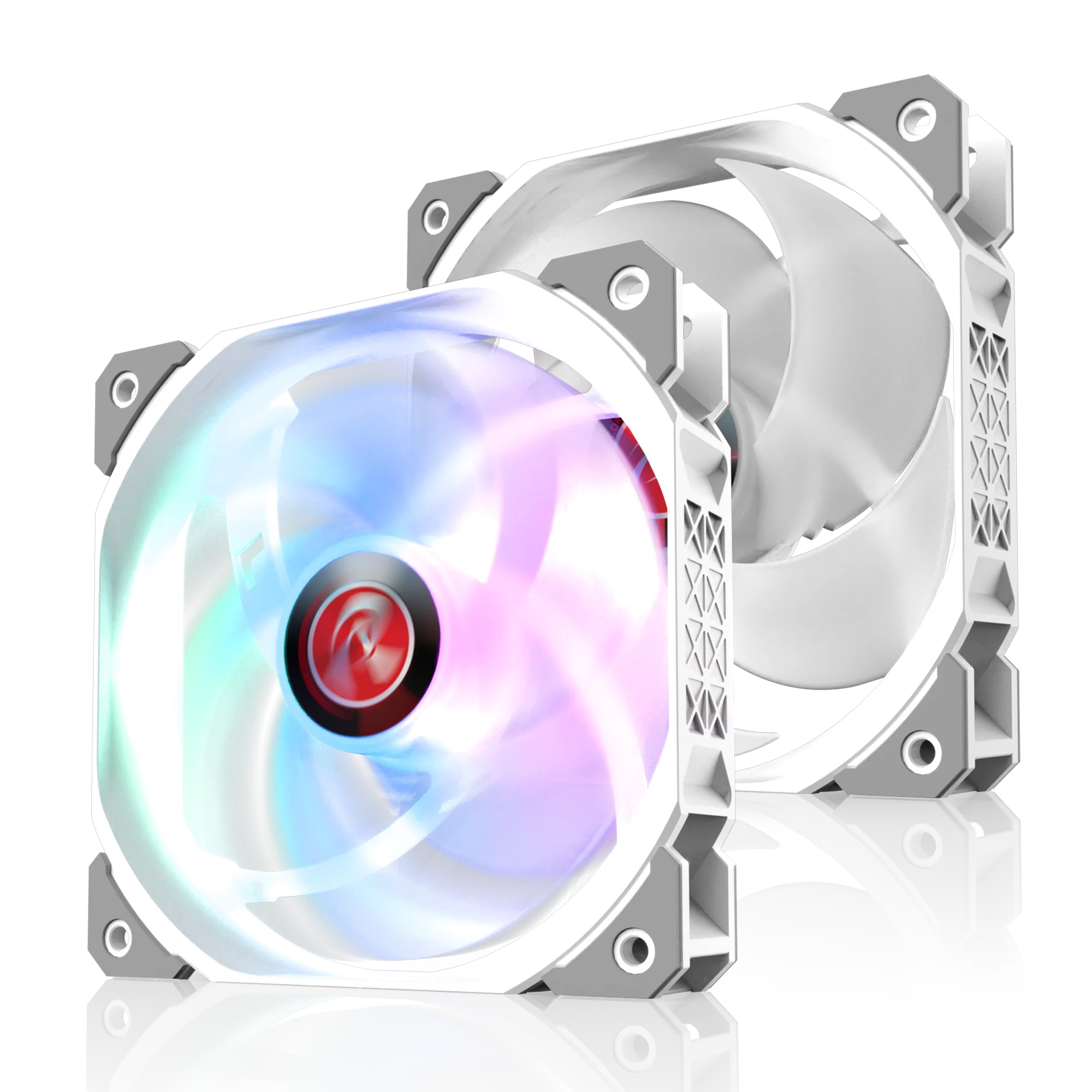 Вентилятор корпусный/ Case Cooler Raijintek AGERAS 12 ARGB-1 (120x120x25mm, 4-pin PWM, 67.38CFM, 33dBA, 2200RPM, White) (0R40B00259)