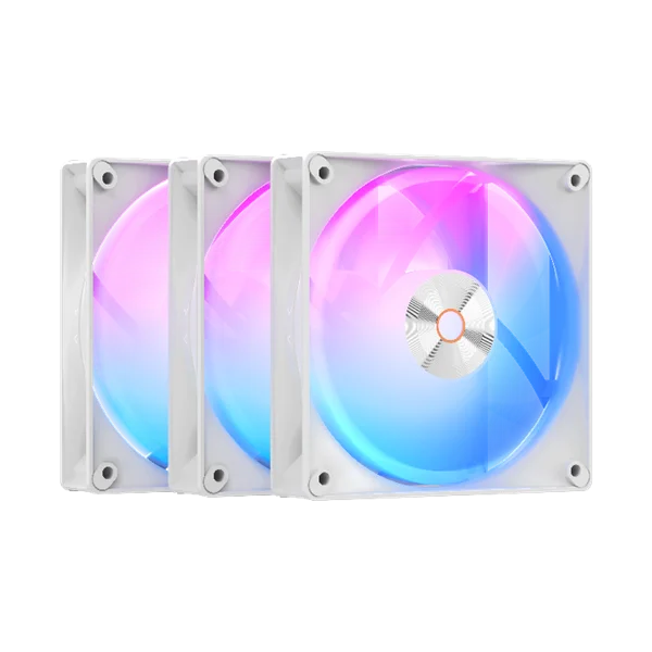 Вентилятор для корпуса Ocypus Delta F12 WH ARGB 3 IN 1, 120x120x25mm, 4-PIN PWM, 500-2000 RPM, 29 DBA MAX, HYDRO BEARING
