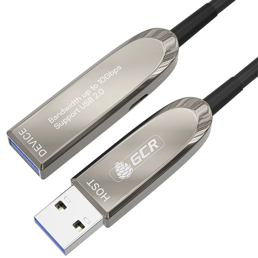 GCR PRO Удлинитель 50.0m USB 3.1 (USB 3.2 Gen 2) оптический AM/AF, 10 Гбит/с, совместим с USB 3.0 и USB 2.0, GCR-56688