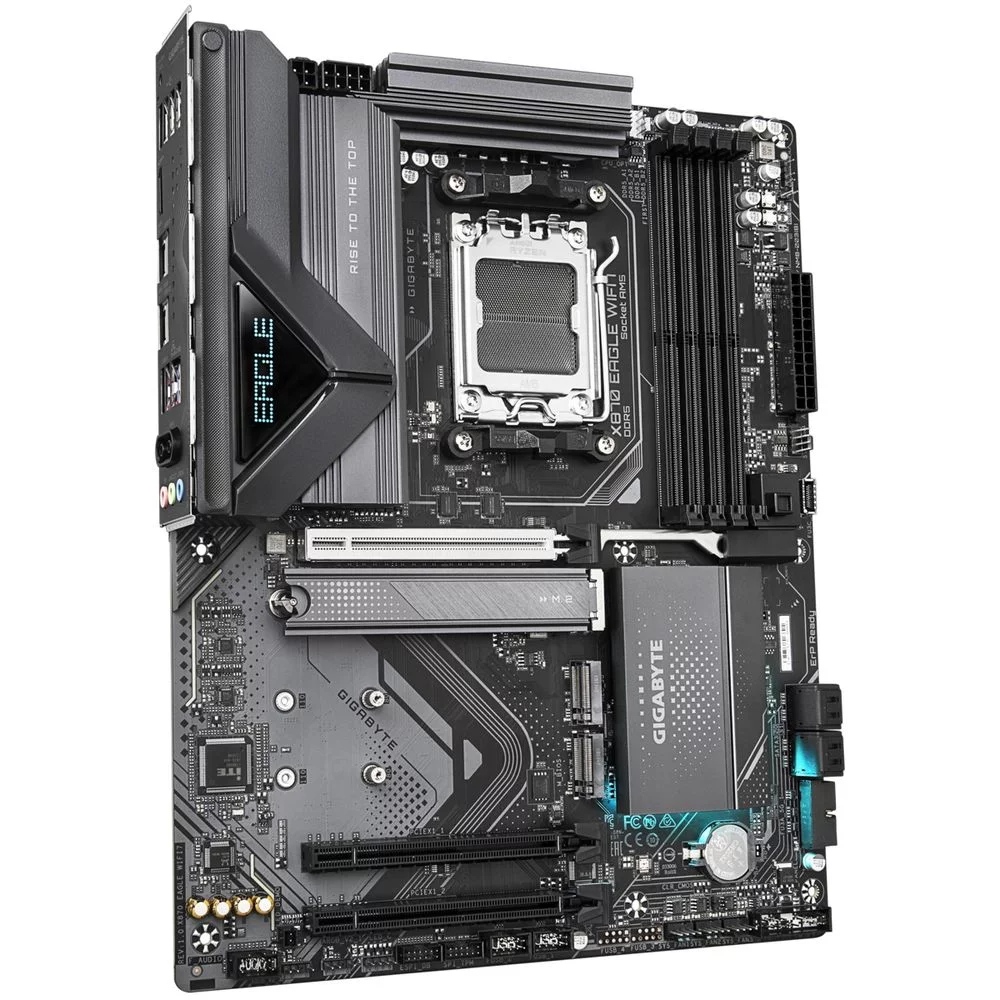 Материнская плата Gigabyte OEM X870 EAGLE WIFI7, Socket AM5, AMD X870, 4xDDR5-5200, HDMI, 3xPCI-Ex16, 4xSATA3(RAID 0/ 1/ 10), 3xM.2, 8 Ch Audio, 1x2,5GLan, WIFI, (4+4)xUSB2.0, (4+2)xUSB3.2, (2+1)xUSB Type-C™, ATX, RTL (X870 EAGLE WIFI7||OEM)