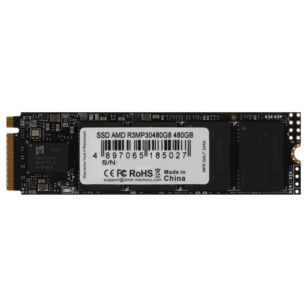Накопитель SSD AMD PCIe 3.0 x4 480GB R3MP30480G8 Radeon M.2 2280