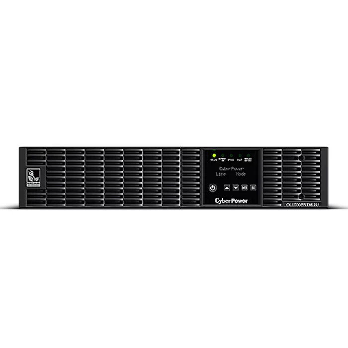 Источник бесперебойного питания CyberPower OL1000ERTXL2U, Rackmount, Online, 1000VA/ 900W, 8 IEC-320 С13, USB&Serial, RJ11/ RJ45, SNMPslot, LCD, Black