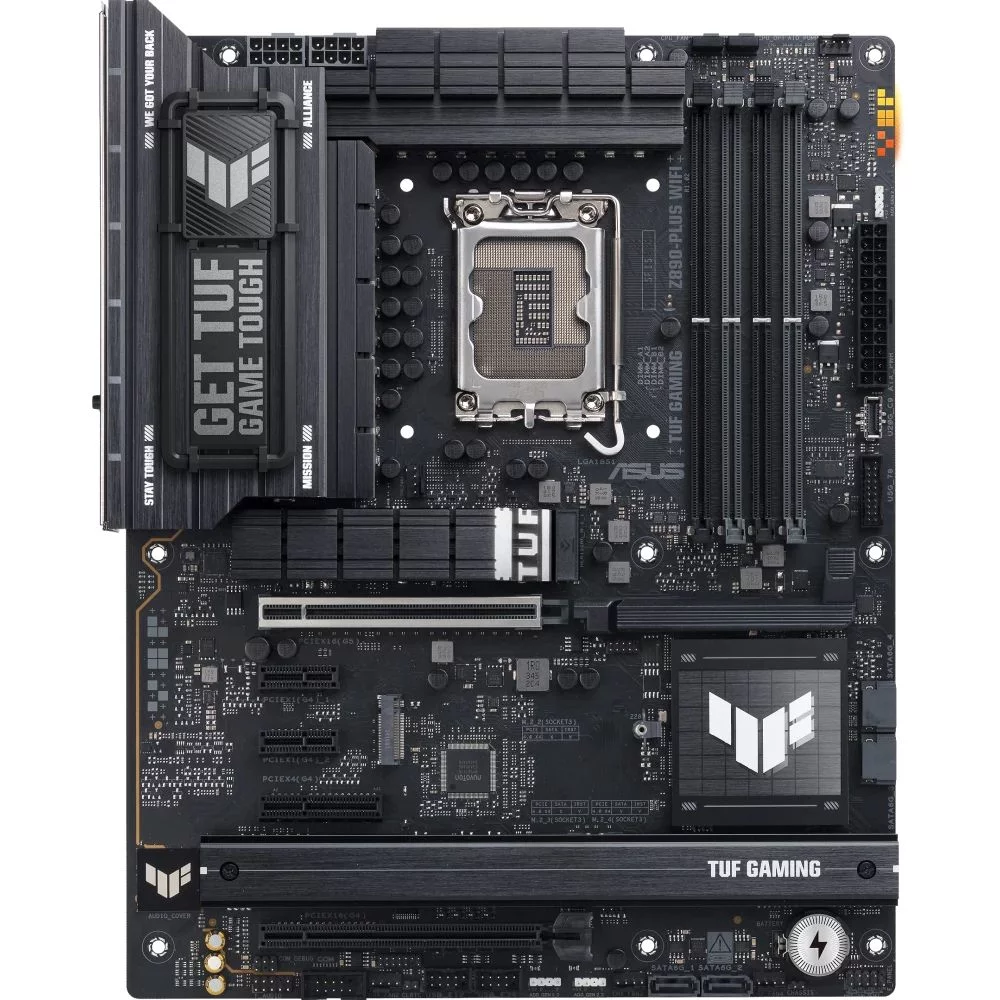 Материнская плата ASUS Bad Pack TUF GAMING Z890-PLUS WIFI LGA1851 ATX 4xDDR5 PCIEx16 PCIEx4 2xPCIEx1 4xM.2 Thunderbolt USB-C DP HDMI 2.5GLAN Wi-Fi 7 bp (90MB1IQ0-M0EAY0||BP)