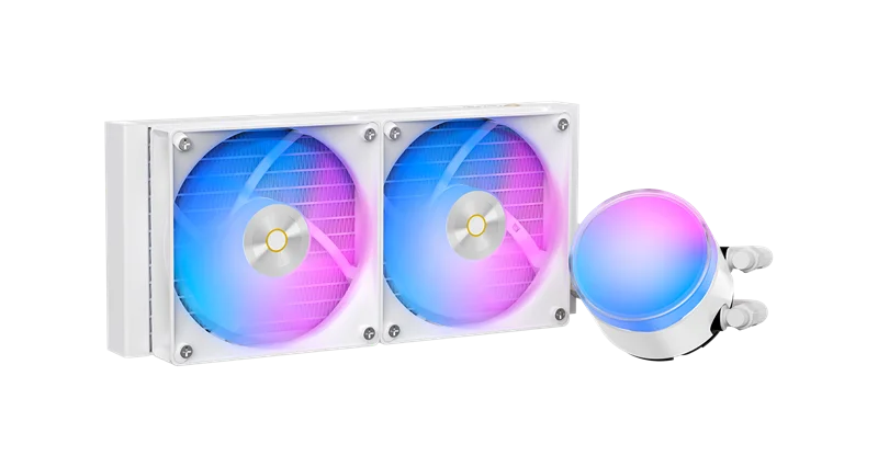 Система водяного охлаждения Ocypus Delta L24 WH ARGB V2, 240mm, ARGB Pump,2x120mm ARGB fans, LGA115X/1200/1700/18XX, AM4/AM5