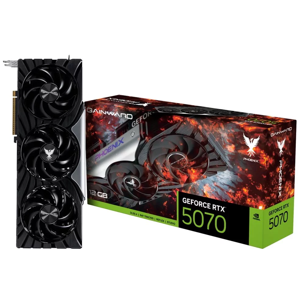 Видеокарта Gainward Bad Pack RTX5070 PHOENIX 12GB GDDR7 192bit 3xDP HDMI 3FAN RTL (NE75070019K9-GB2050X||BP)