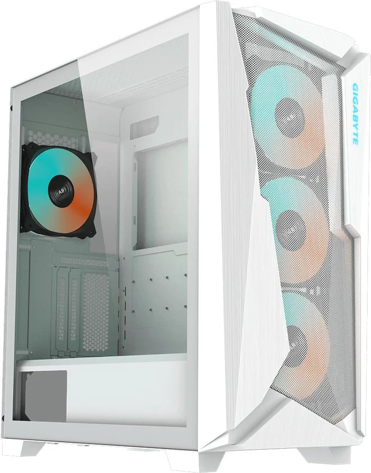 Корпус Gigabyte C301 Glass White MidTower, ATX, USB-C x1, USB3.0 x2, Audio I/ O, GPU:400mm, Black, TG (GB-C301GW)