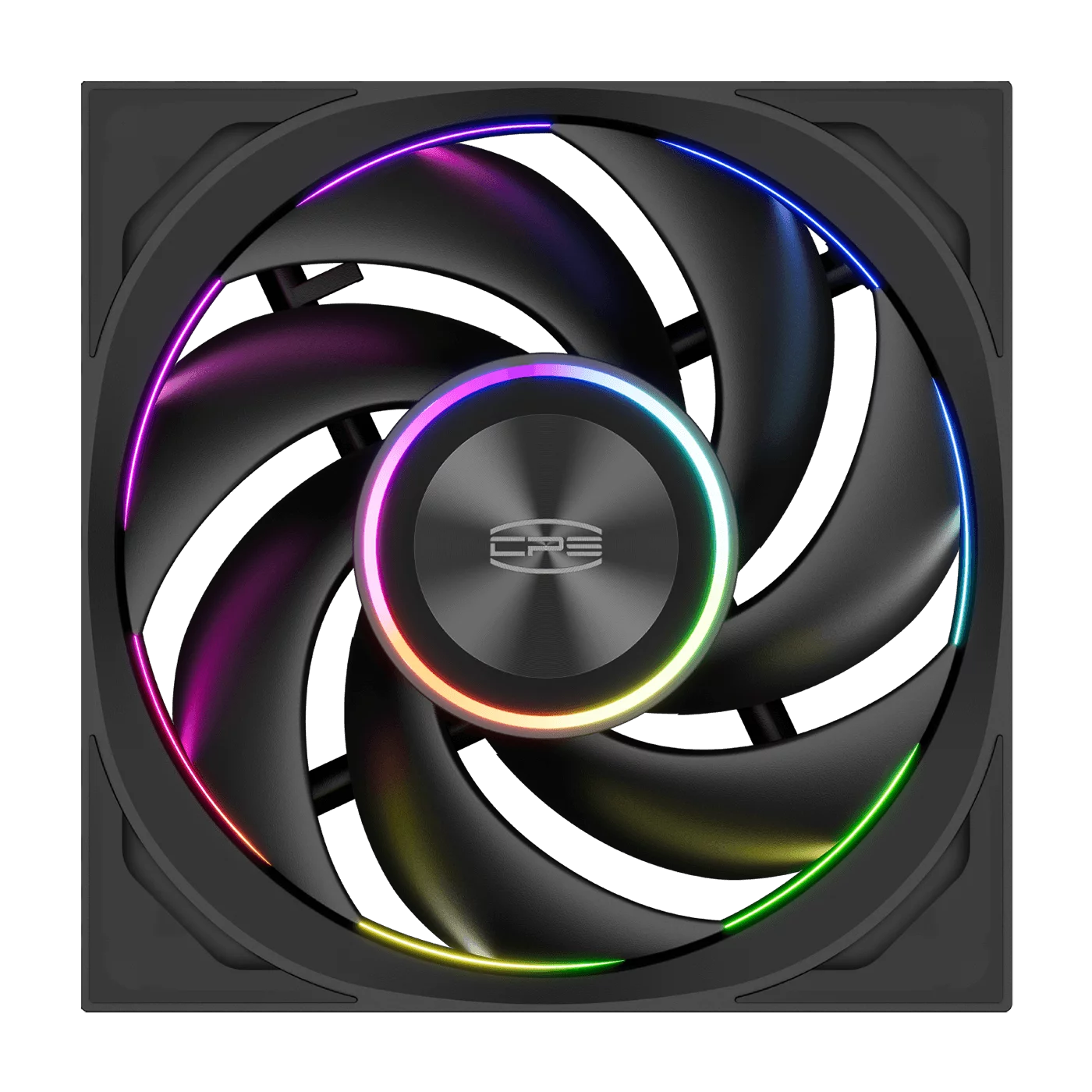 Кулер для корпуса/ Case Cooler PCCooler F7 X120 ARGB BK 3IN1 (120x120x28mm, 4-pin PWM, ARGB, 83CFM, 33.1dBA, 3000RPM, Black, 3pcs)