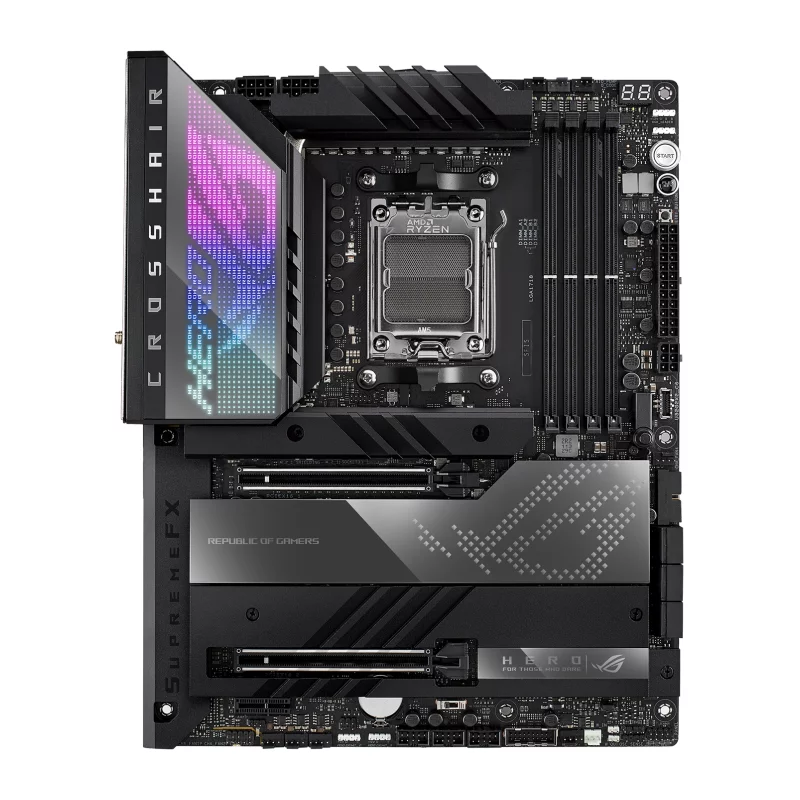 Материнская плата ASUS ROG CROSSHAIR X670E HERO SocketAM5 AMD X670 4xDDR5 ATX AC`97 8ch(7.1) 2.5Gg RAID+HDMI (90MB1BC0-M0EAY0)