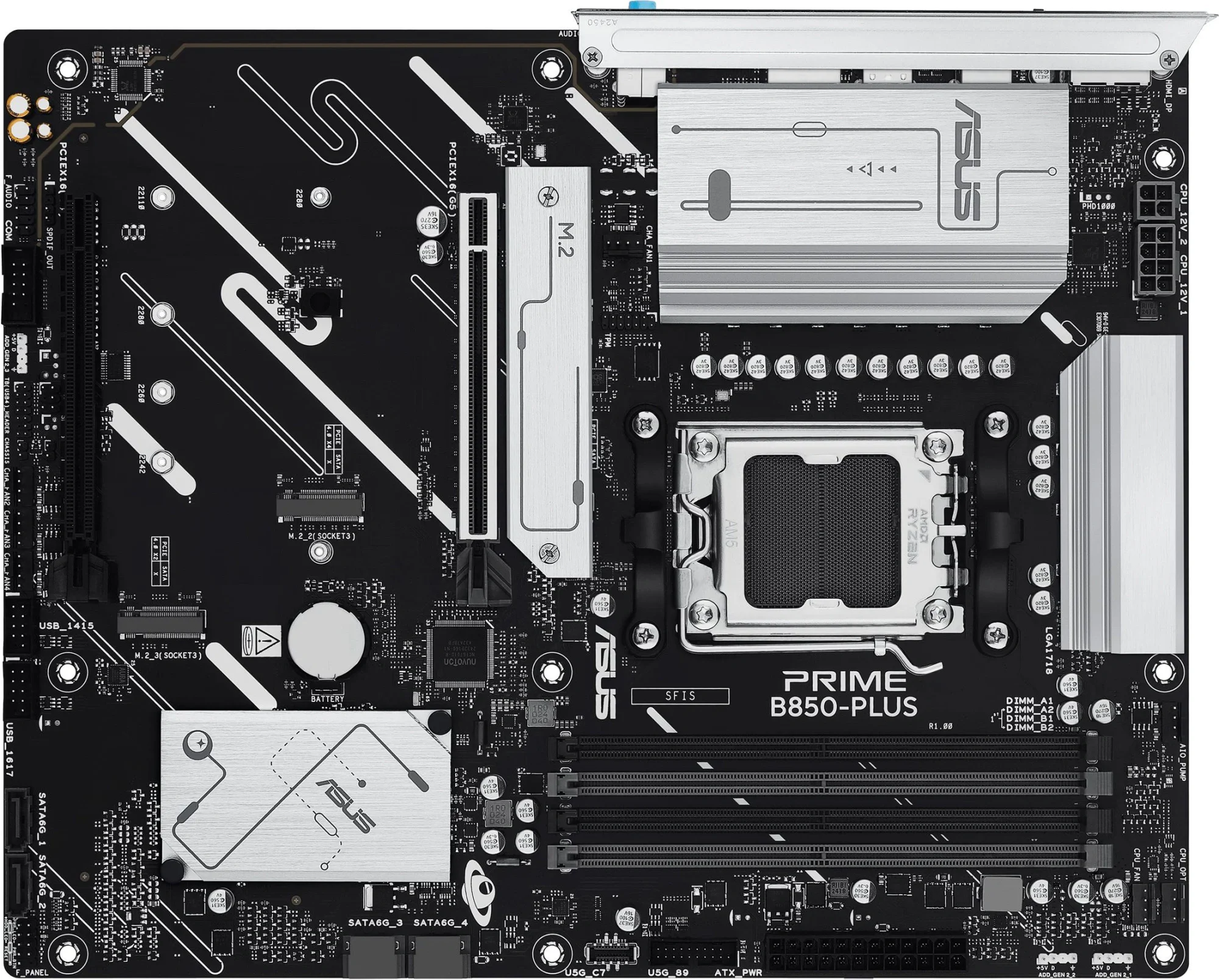 Материнская плата Asus PRIME B850-PLUS-CSM Socket AM5 AMD B850 4xDDR5 ATX AC`97 8ch(7.1) 2.5Gg RAID+HDMI+DP