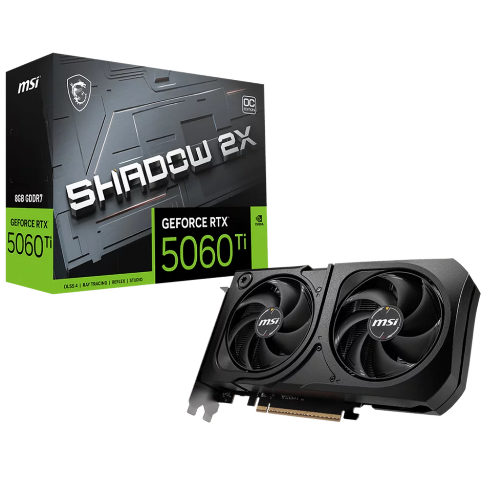 Видеокарта PCIE16 RTX5060TI 8GB RTX 5060 Ti 8G SHADOW 2X OC PLUS MSI
