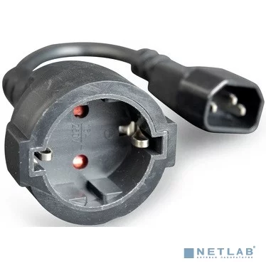 Filum Кабель питания CEE 7/ 3- С14, 3х0.75мм, 220В, 10A, чёрный, 0.15м (FL-APC10-EU-C14-0.15M)