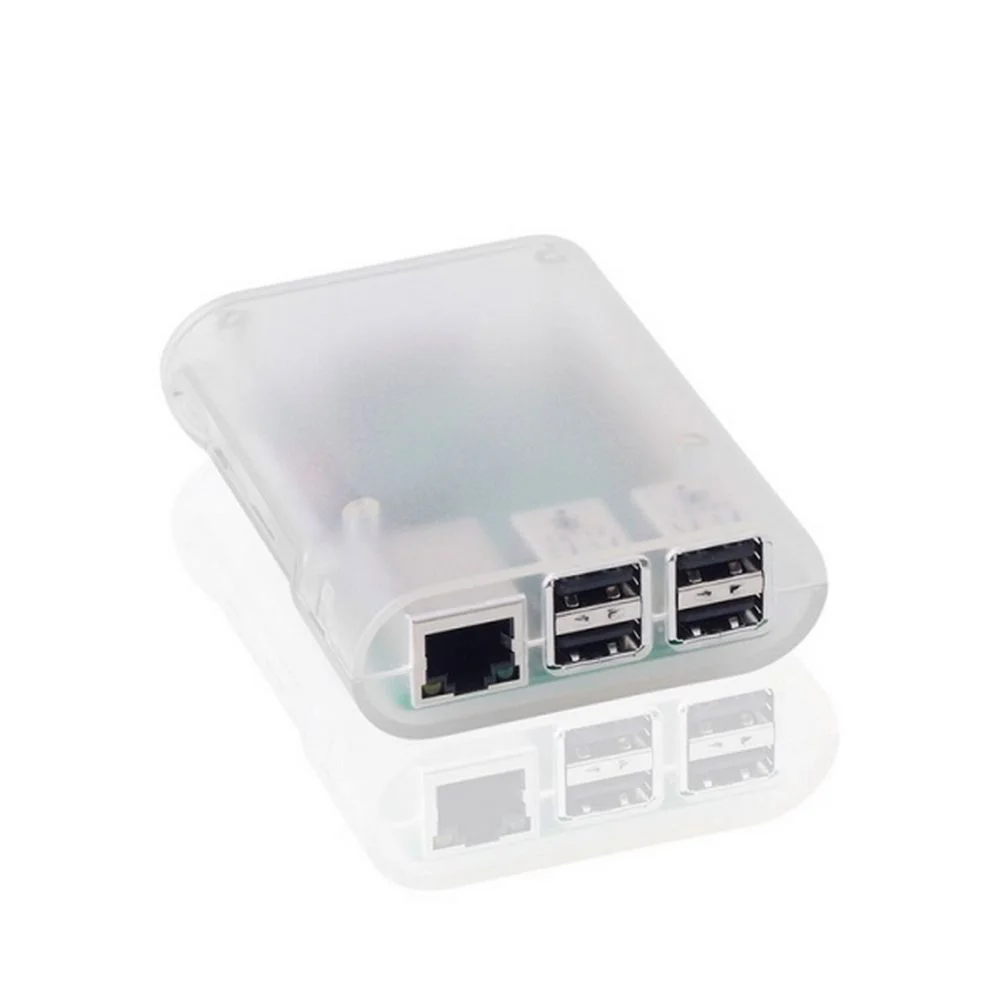 Корпус ACD RA076 Transparent ABS Plastic Injection Molding case with Stripe for Raspberry Pi 3 B (прозрачный, овальный на винтах)(RASP1795) (494149)