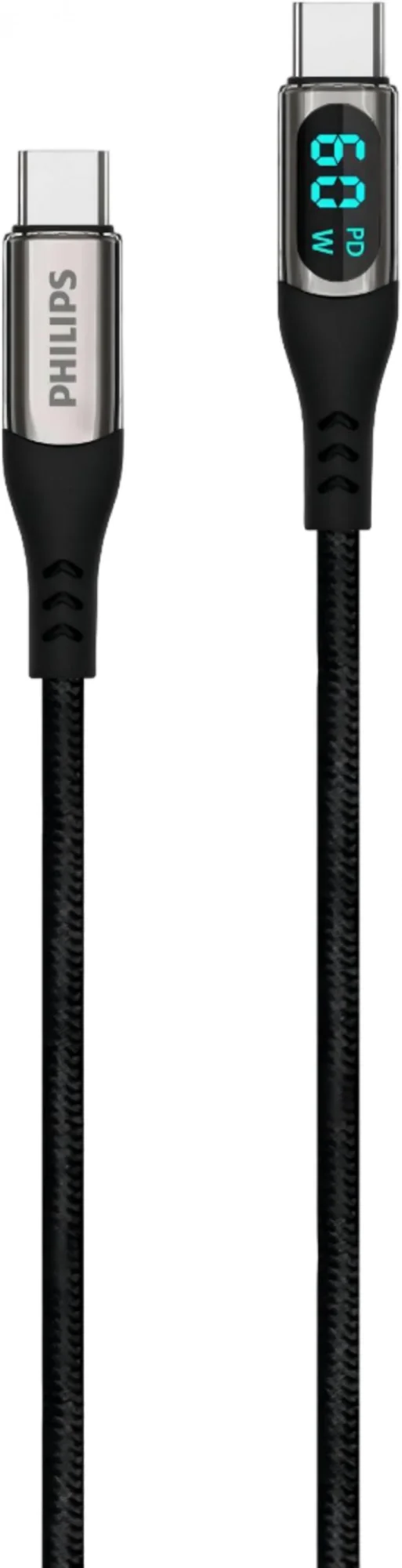 Кабель Philips DLC9060 USB Type-C (m)-USB Type-C (m) 1.2м черный коробка (упак.:1шт) (2060018) (2060018#MLN)