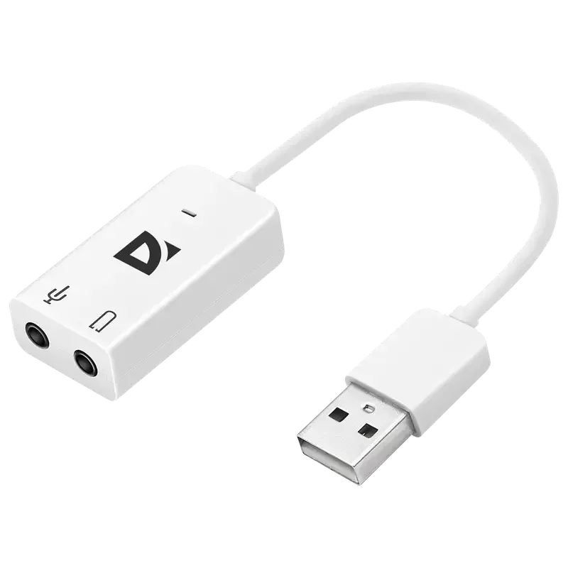 Defender Внешняя USB звуковая карта Audio USB USB - 2х3,5 мм jack, 0.1 м (63002)
