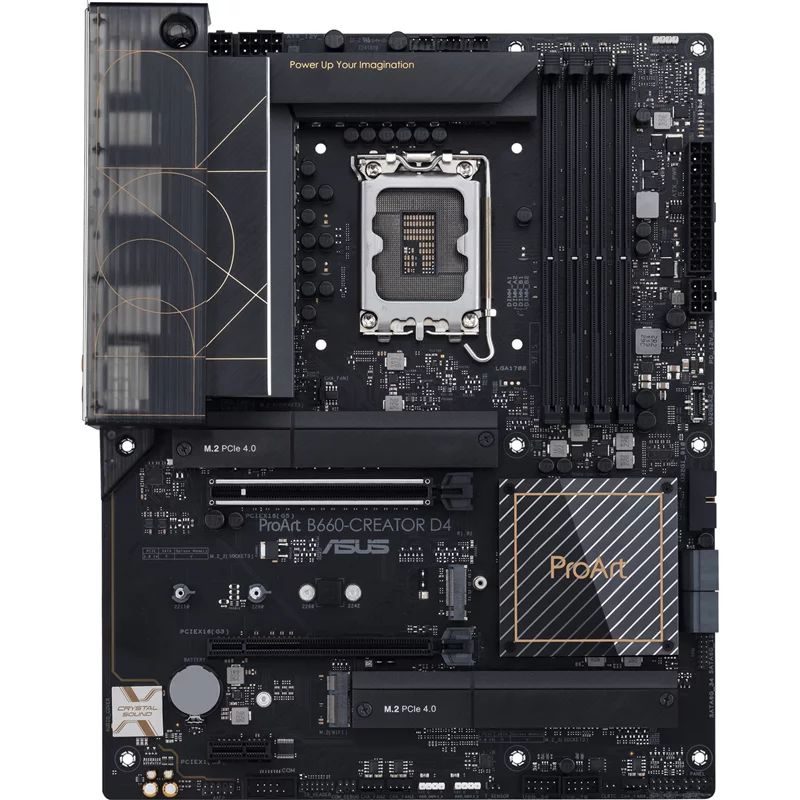 Материнская плата ASUS PROART B660-CREATOR D4, ATX, Intel B660, 1xLGA 1700, 4xDDR4 до 128ГБ, 1x1GbE, 1x2.5GbE, audio, M.2, HDMI, 4xSATA, 4xUSB2.0, 4xUSB3.2, 1xUSB3.2 Type C (90MB19F0-M0EAY0)