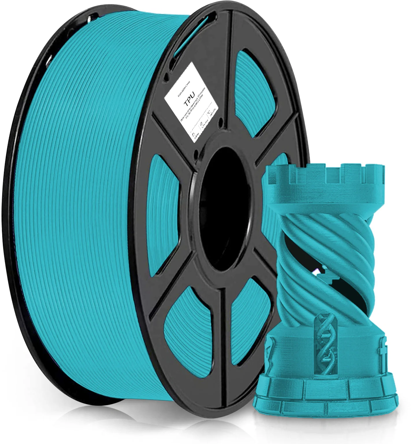 Пластик для принтера 3D Cactus CS-3D-TPU-0.8KG-CYAN TPU d1.75мм 0.8кг L336м 1цв.