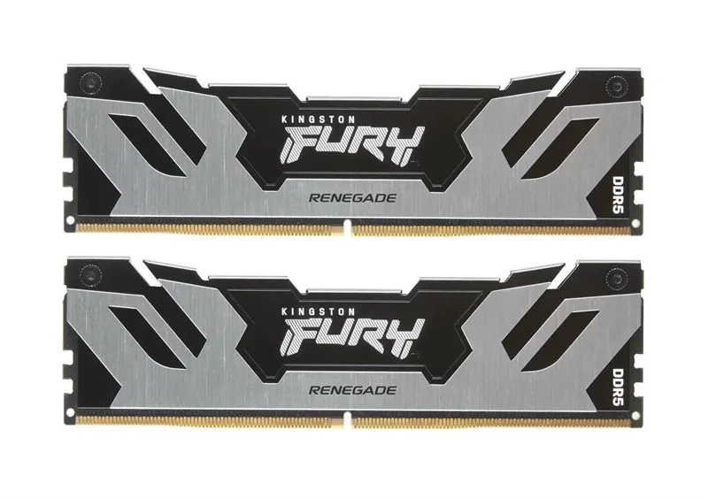 Модуль памяти DDR 5 DIMM 32Gb PC57600, 8000Mhz, Kingston FURY Renegade Silver XMP CL38 (Kit of 2) (KF580C38RSK2-32) (retail)