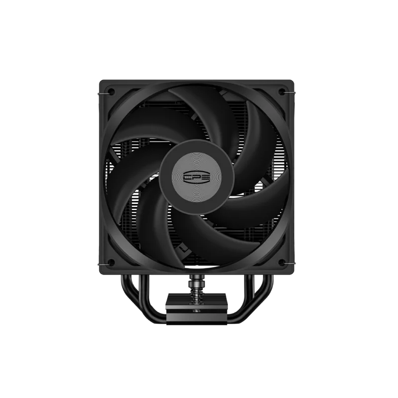 Кулер для процессора/ CPU Cooler PCCooler RT400 Digital BK (230W, 4-pin PWM, LED temp., 152mm, Al/Cu, 4x6mm, 1x120mm, 73.32CFM, 34.9dBA, 2200RPM, S: 1851/1700/1200/115X, AM5/AM4, black)