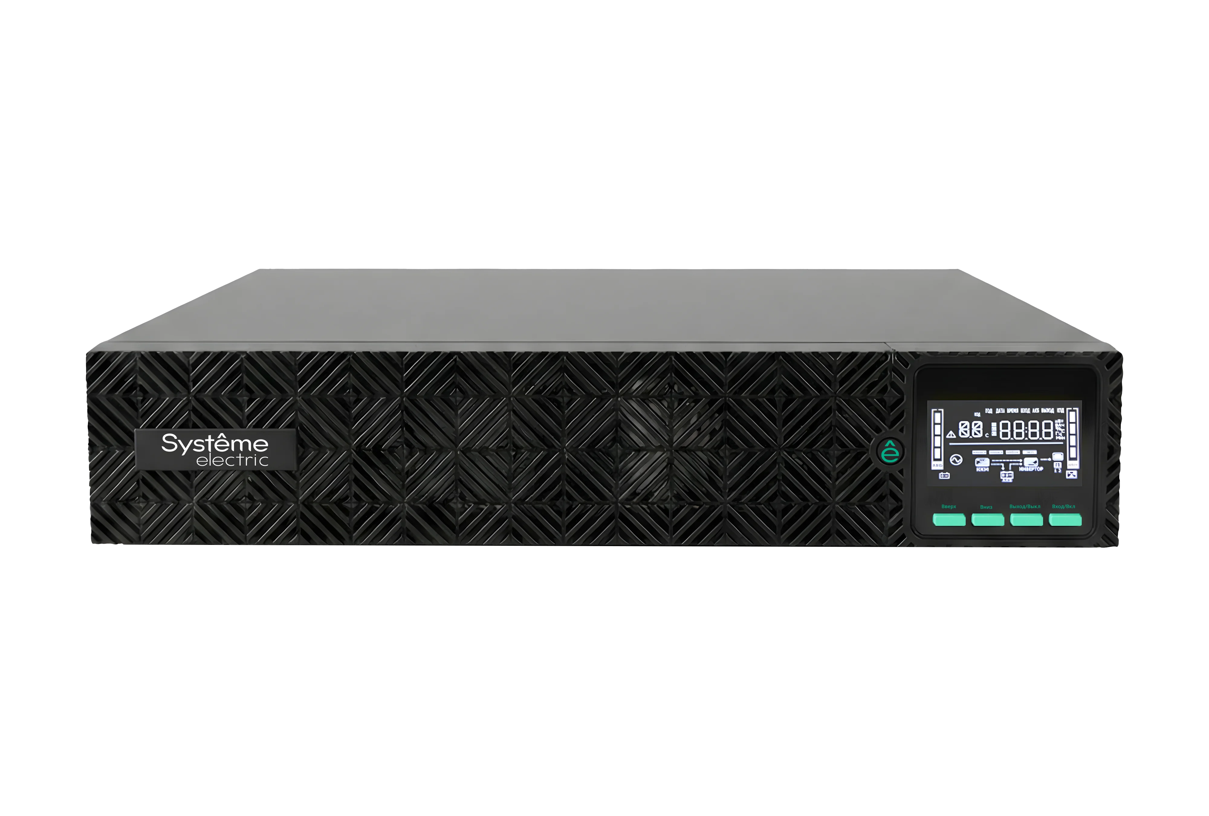 Systeme Electric Smart-Save Online SRV 10000 ВA, 10000 Вт, 230 В, 1:1, 2U+2U, конвертируемый форм-фактор, 16 шт. АКБ, 12В 9Ач, клеммы, размеры 440x600x174 мм (SRVSE10KRTXLIG2)