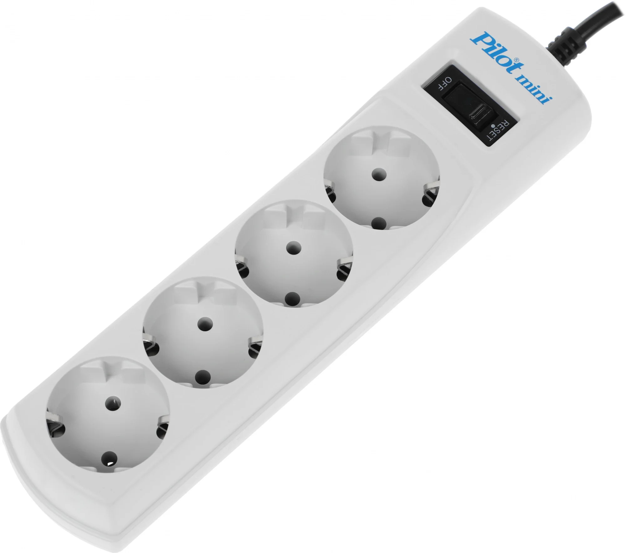 Сетевой фильтр Pilot mini 10м (4 розетки) белый (коробка) (131) (131#MLN)