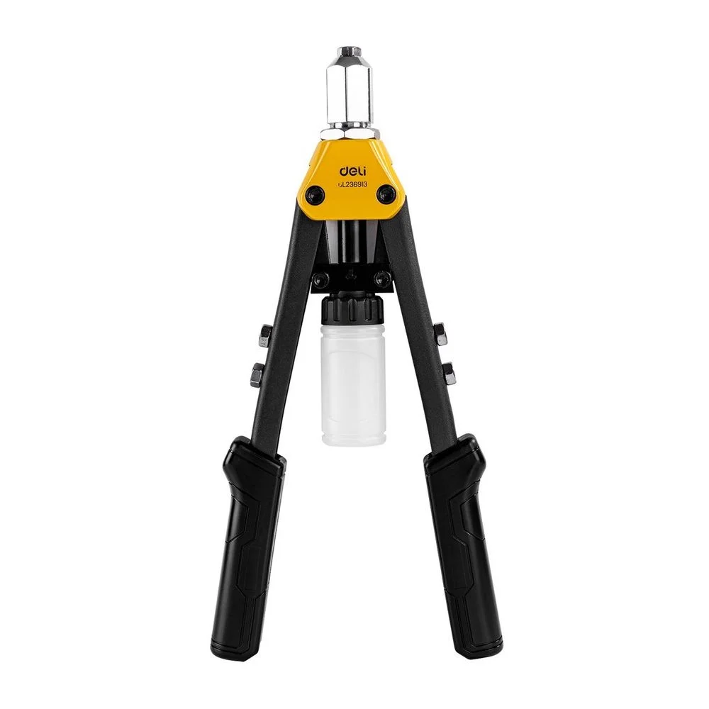 Двуручный заклепочник Deli DL236913 330мм, сталь Cr-Mo, диаметр заклепок 2,4 / 3,2 / 4,0 / 4,8 / 6,4 мм