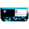Набор HP 80 печатающая головка + устройство очистки, черная (C4820A)