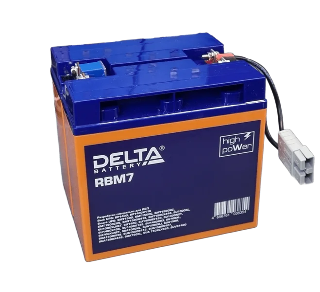 Аккумуляторная батарея Delta сменный батарейный модуль для ИБП APC, аналог RBC7, гарантия 2 года (1114010340014) (RBM7) (RBM7#TRL)