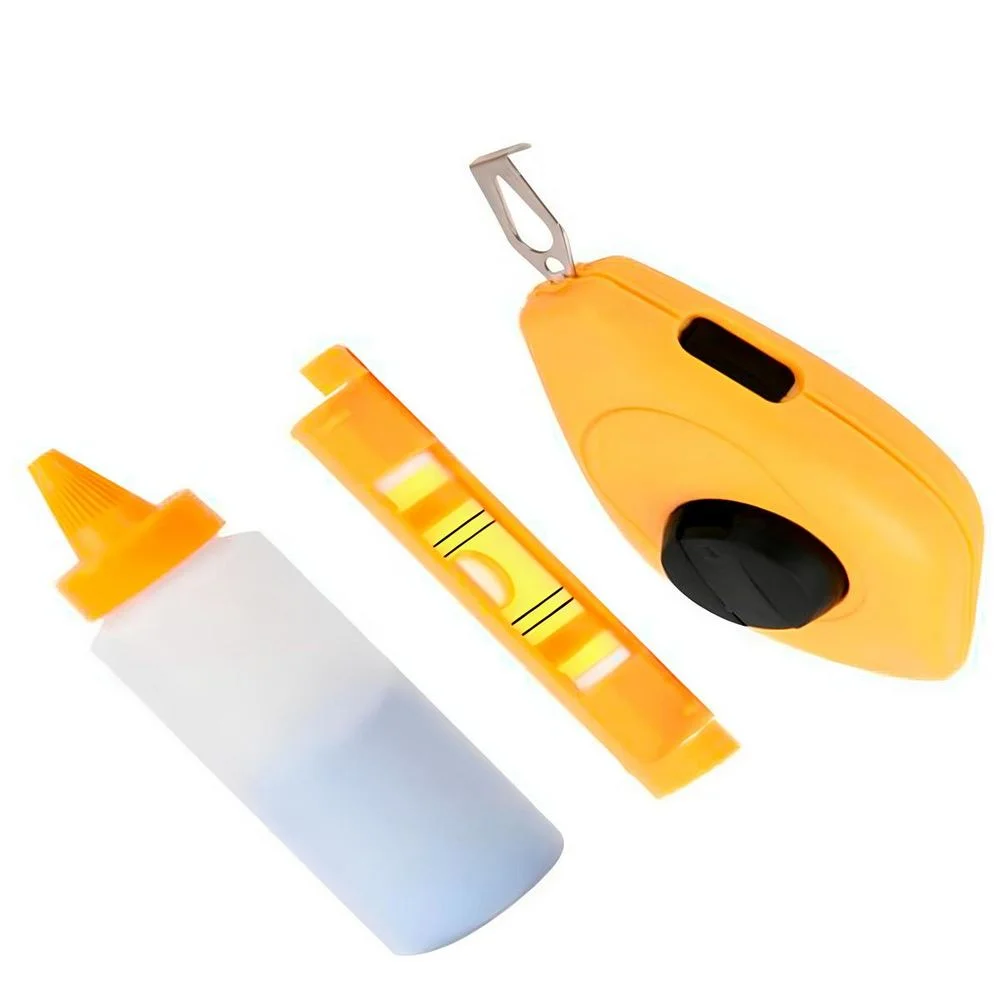 Шнур разметочный с мелом и уровнем Deli DL25 30 метров (DL25#3LG)