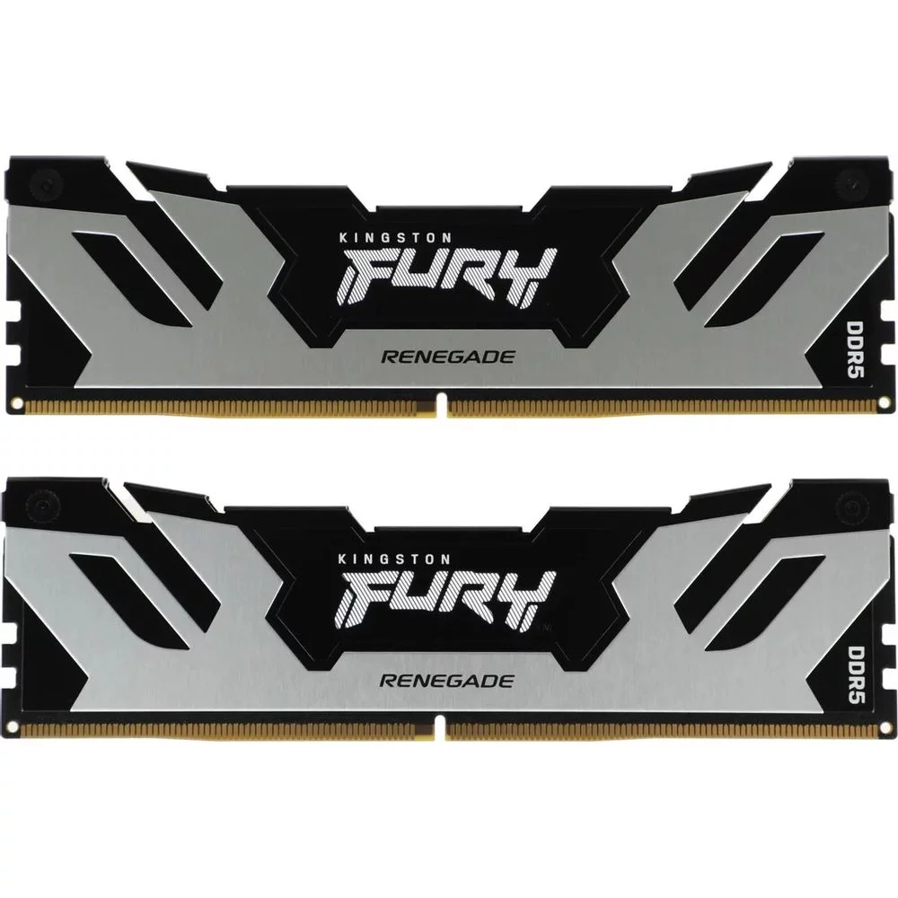 Модуль памяти Kingston 48GB DDR5 8800 FURY Renegade Silver RGB On-Die ECC CUDIMM CL42 kit 2*24gb (KF588CU42RSK2-48)