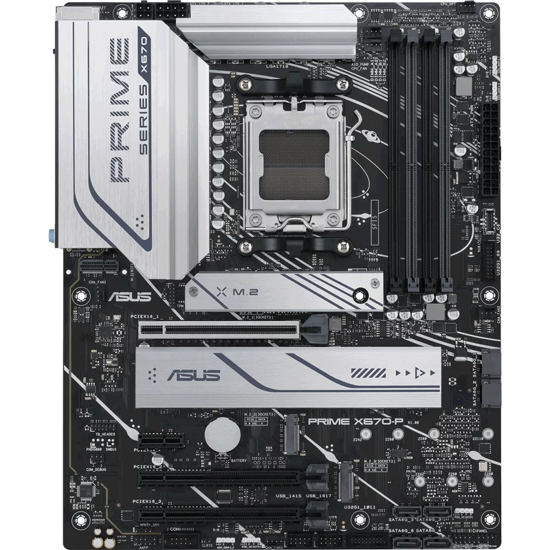 Материнская плата ASUS PRIME X670-P SocketAM5 AMD X670 4xDDR5 ATX AC`97 8ch(7.1) 2.5Gg RAID+HDMI+DP (90MB1BU0-M0EAY0)