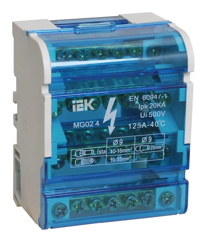 Шины на DIN-рейку в корпусе (кросс-модуль) ШНК 4х7 3L+PEN ИЭК (YND10-4-07-100)