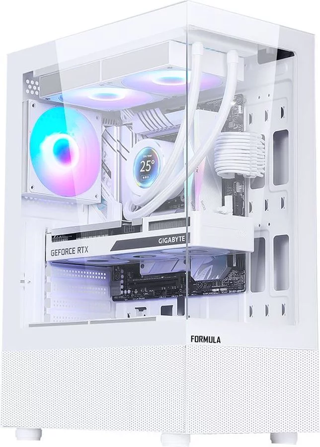 Корпус Formula Crystal Z1 PLUS белый без БП ATX 2x120mm 2xUSB2.0 1xUSB3.0 audio bott PSU (CRYSTAL Z1 PLUS WHITE)