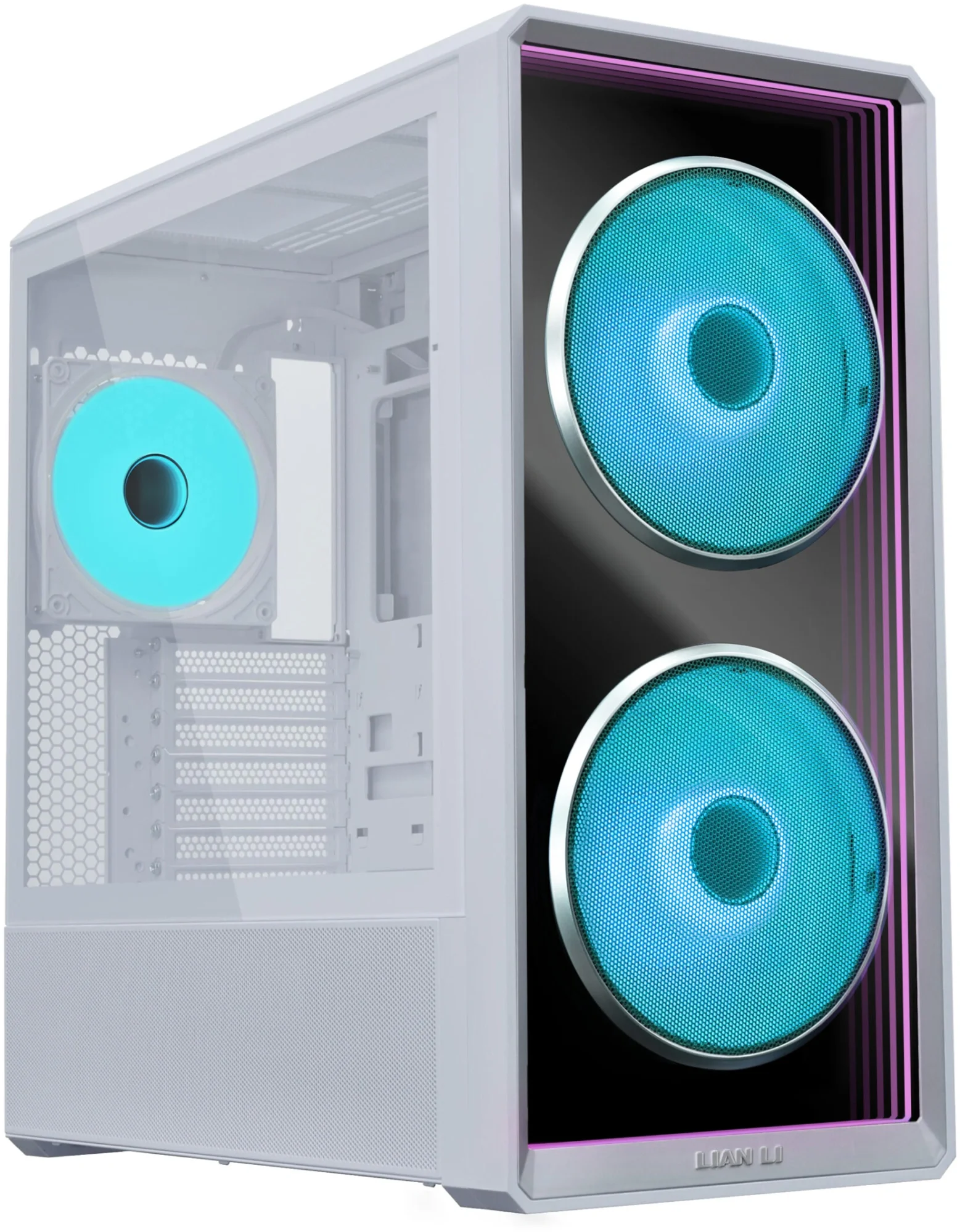 Корпус Lian-Li Lancool 217 Inf белый без БП ATX 7x120mm 3x140mm 2xUSB3.0 audio bott PSU (G99.LAN217INFW.10R)