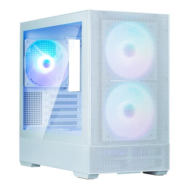 ZALMAN P30 AIR, MATX, WHITE, WINDOW, 2xCombo (3.5" or 2.5"), 3x2.5", 1xUSB TYPE-C, 1xUSB3.0, FRONT 2x140mm ARGB, REAR 1x140mm ARGB (P30 AIR WHITE)