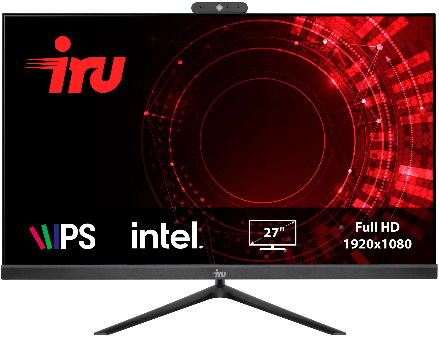 Моноблок IRU Office 27IH5 27" Full HD i5 11400 (2.6) 8Gb SSD240Gb UHDG 730 Free DOS GbitEth WiFi BT 120W Cam черный 1920x1080 (1933888)
