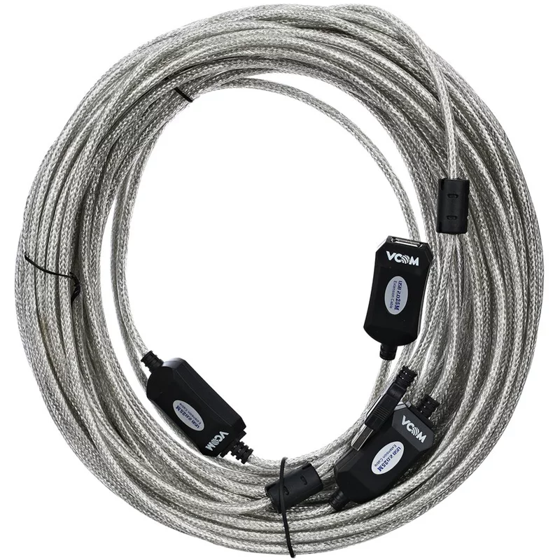 Кабель-адаптер/ Кабель-адаптер USB2.0-repeater, удлинительный активный [Am--]Af] 25м VCOM [VUS7049-25M]