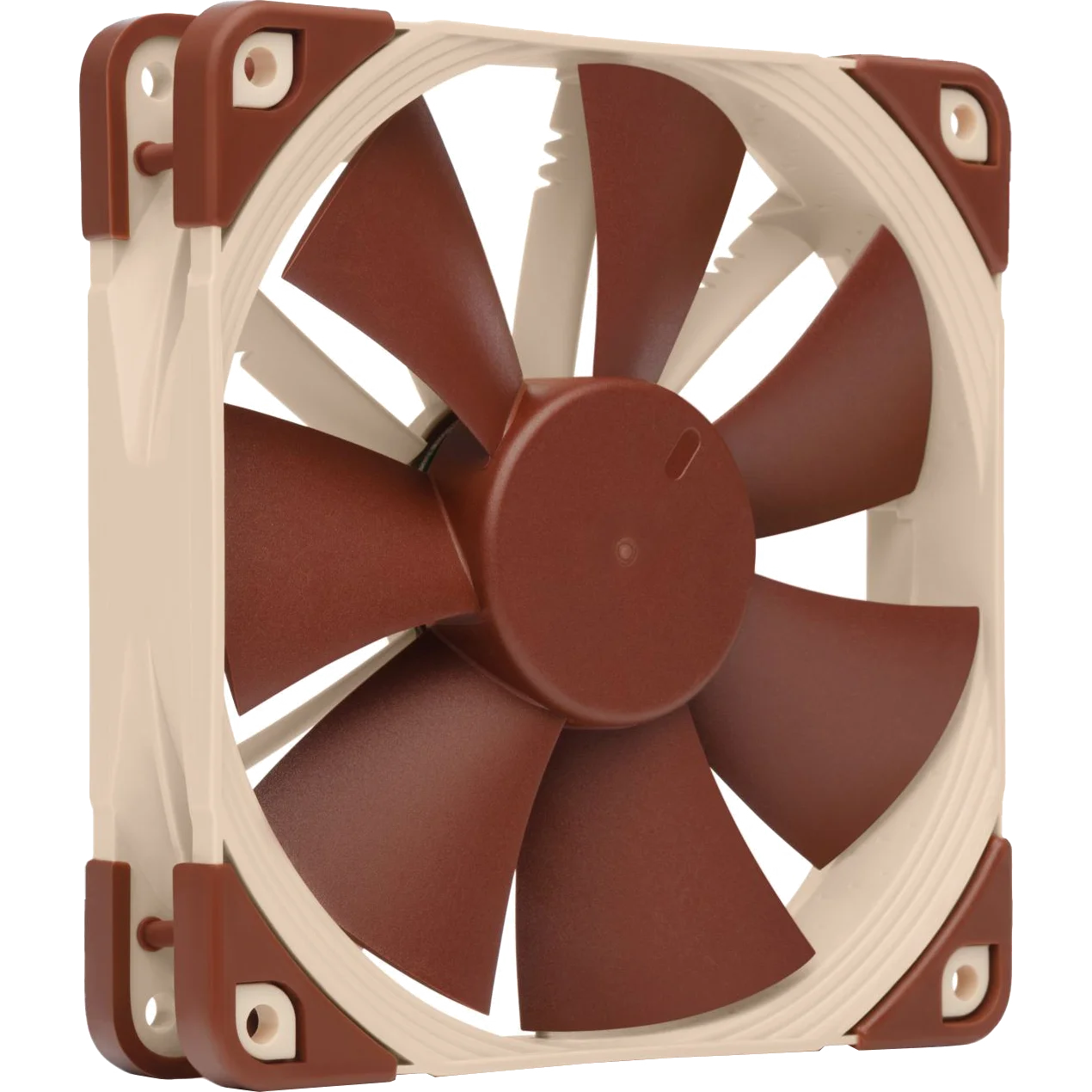 Кулер для корпуса/ Case Cooler Noctua NF-F12 5V PWM (120x120x25mm, 4-pin PWM, 54.97CFM, 22.4dBA, 1500RPM, Beige/Brown)