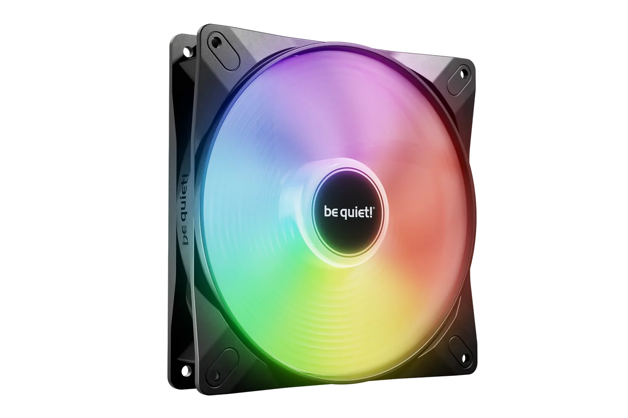 Кулер для корпуса/ Case Cooler be quiet! LIGHT WINGS LX 120mm PWM (120x120x25mm, 4-pin PWM, ARGB, 51.5CFM, 25.5dBA, 1600RPM, Black) (BL120)