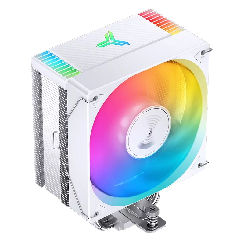 Кулер для процессора/ CPU Cooler JONSBO CR-1000 EVO ARGB (220W, 4-pin PWM, 154mm, Al/ Cu, 4x6mm, ARGB, 1x120mm, 59.48CFM, 32.0dBA, 1500RPM, S: 1700/ 1200/ 115X, AM4/ AM5 White) (CR-1000 EVO ARGB WHITE)