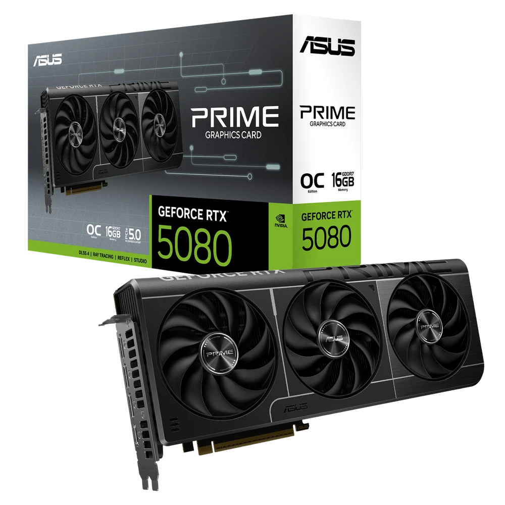 Видеокарта ASUS Bad Pack RTX5080 PRIME OC 16GB GDDR7 256bit 3xDP HDMI 3FAN RTL (PRIME-RTX5080-O16G) bp (90YV0LX0-M0NA00||BP)