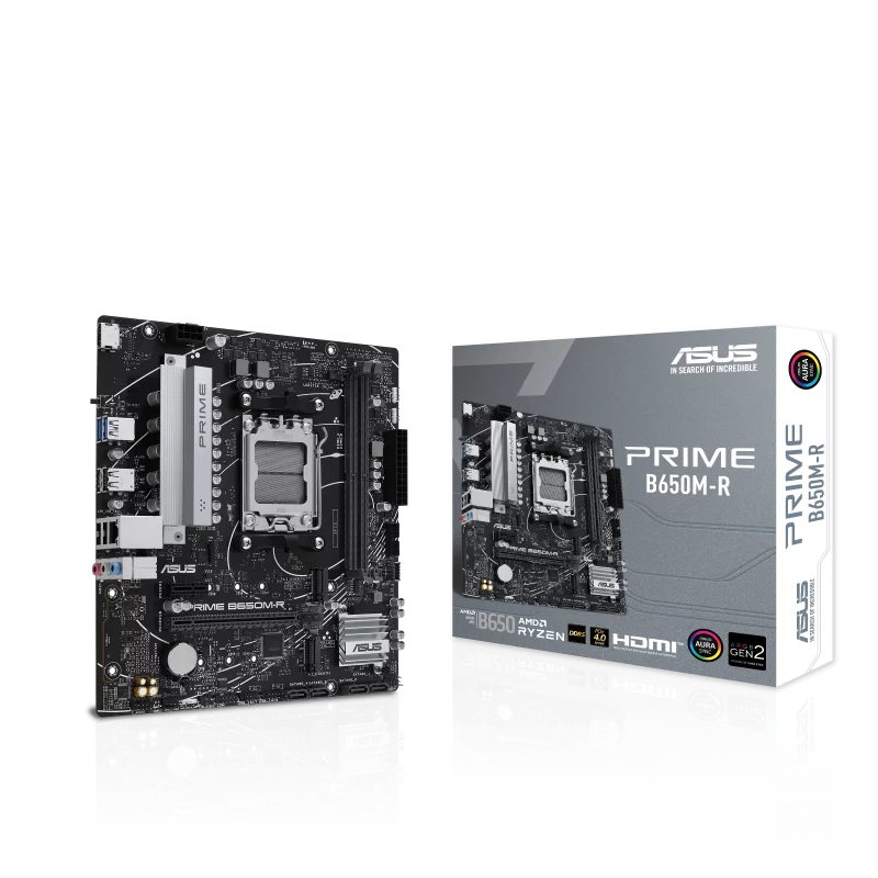 Материнская плата ASUS PRIME B650M-R, Socket AM5, B650, 2*DDR5, HDMI, 4xSATA 6+ RAID, 2xM2, USB 3.2, USB 2.0, mATX (90MB1H30-M0EAY0)