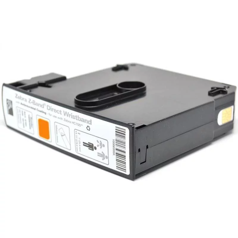 Этикетки в виде браслета полипропилен 25х279мм/ Wristband cartridge, 25mm*279mm, 200pcs/Roll, Adult - Orange (10006995-6K-AIDC/L)