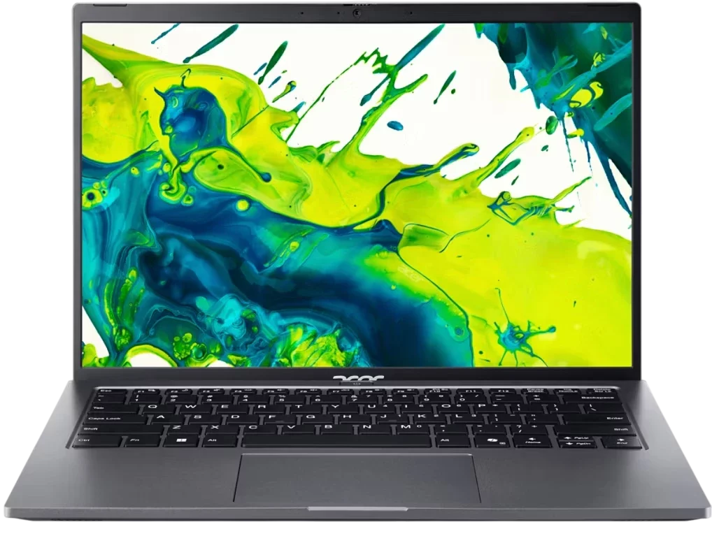 Ноутбук/ ACER Aspire Go 14 AG14-71M-59G4 14"(1920x1200 (матовый) IPS)/Intel Core Ultra 5 125H(1.2Ghz)/16384Mb/512PCISSDGb/noDVD/Int:UMA/Cam/BT/WiFi/50WHr/war 1y/1.5kg/Iron/NoOS (NX.JFWCD.002)
