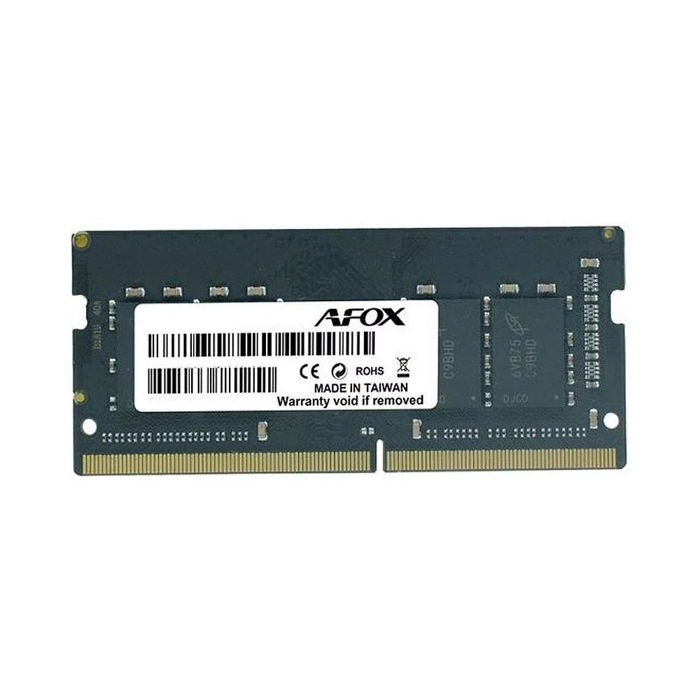 Модуль памяти Afox 8GB DDR4 3200Mhz SO-DIMM Single Channel Package (1x8GB) PC4-25600, 260- Pin, Non-ECC, Un-Buffered, CL 22-22-22-52, 1.2V (AFSD48PH1P / AFSD48PS1P)