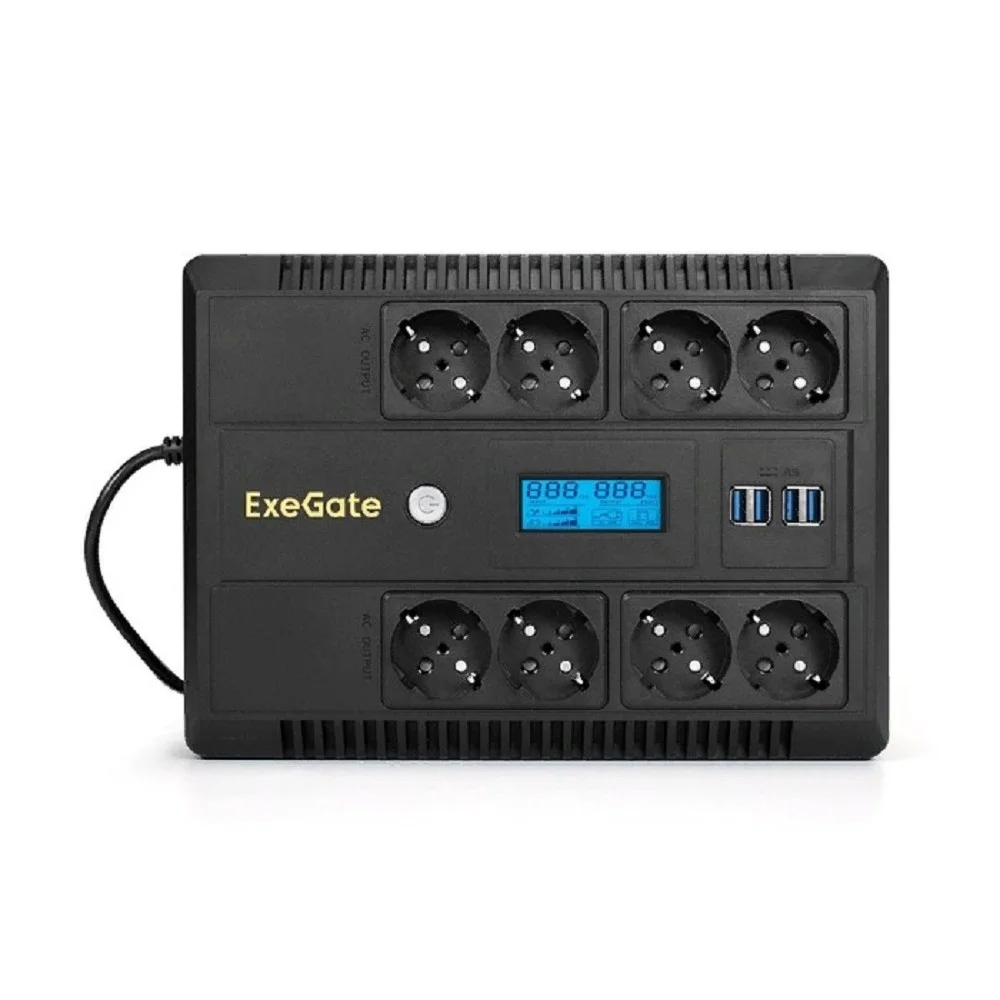 Exegate EX295013RUS ИБП ExeGate NEO Smart LHB-650.LCD.AVR.8SH.CH.RJ.USB