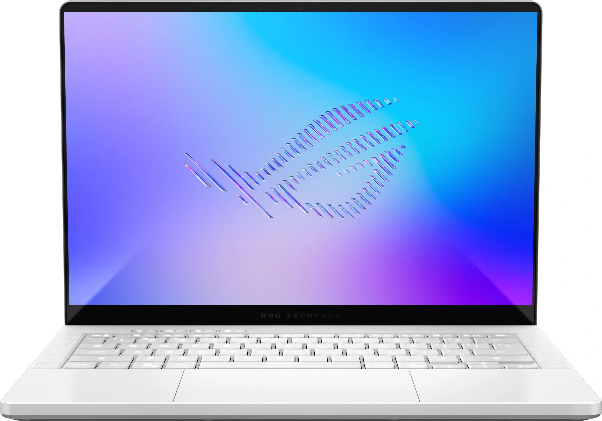 Ноутбук Asus ROG Zephyrus G14 GU405AR-SY018 Core Ultra 9 386H 32Gb SSD1Tb NVIDIA GeForce RTX5070Ti 12Gb 14" OLED 3K (2880x1800) без ОС white WiFi BT Cam Bag (90NR0P93-M000X0)