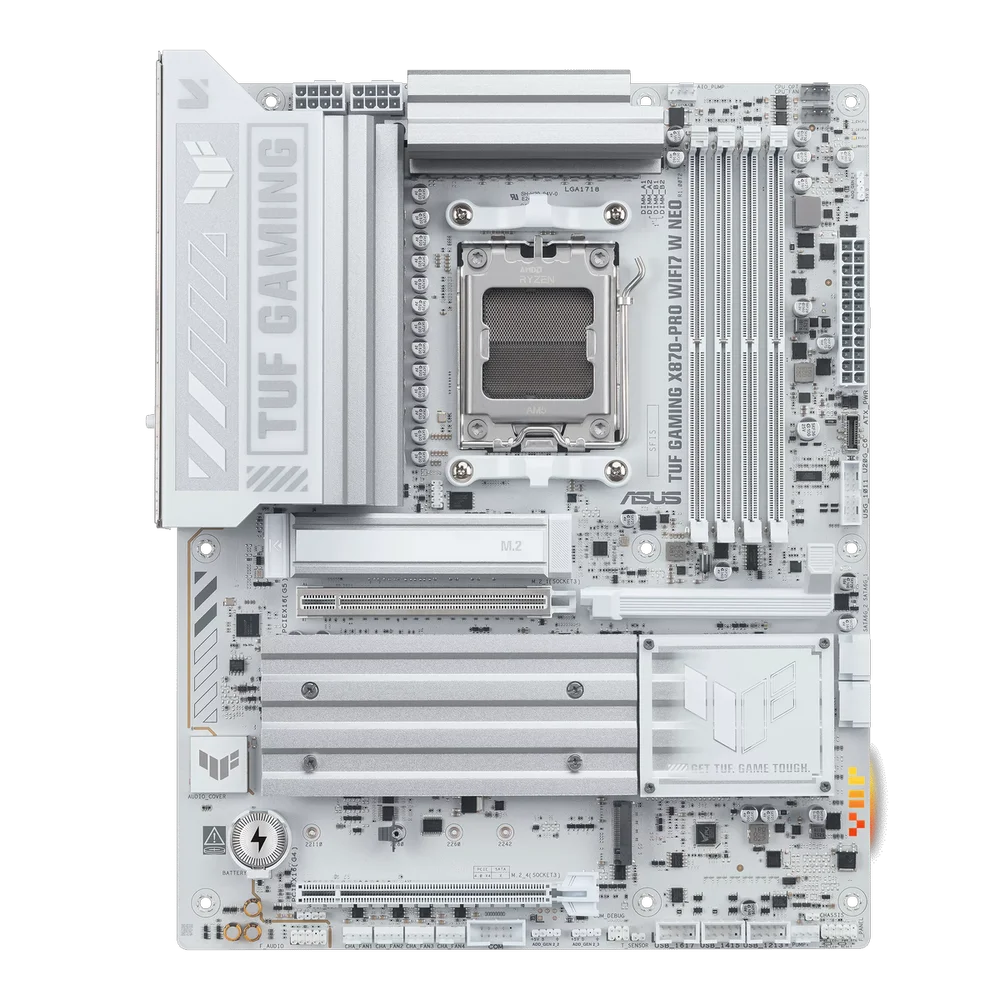 Материнская плата ASUS TUF GAMING X870-PRO WIFI7 W NEO AM5 ATX 4xDDR5 2xPCIEx16 2xUSB-C HDMI 4xM.2 5GLAN WiFi7 (90MB1NY0-M0EAY0)