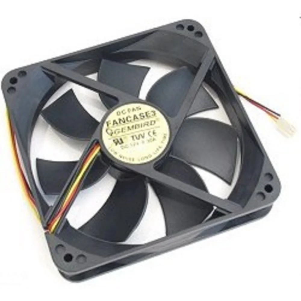 Вентилятор в корпус Gembird FANCASE3 120x120x25, втулка, 3 pin, провод 30 см, OEM {80} (033343)