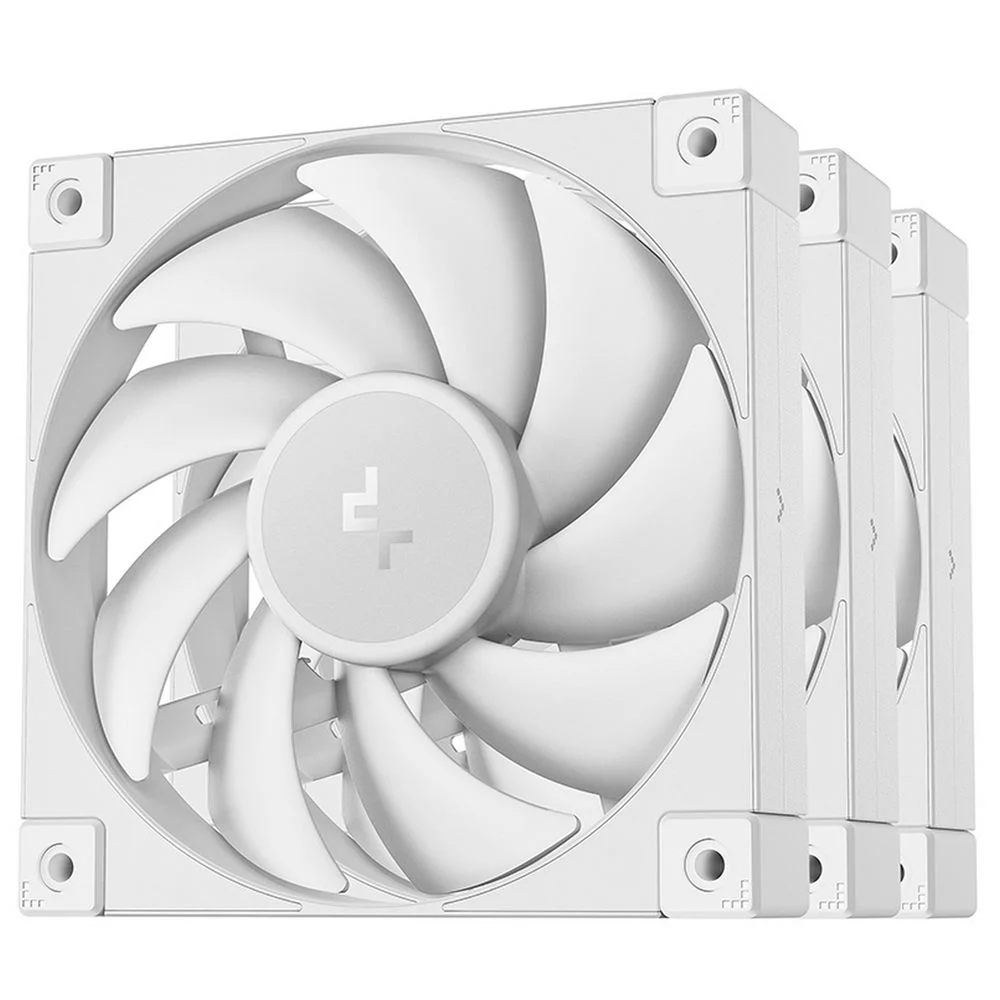Вентилятор для корпуса Deepcool FD12 120х120x25 белый 4-pin 26.9дБ (упак.:3шт) (R-FD12-WHNPN3-G) Ret